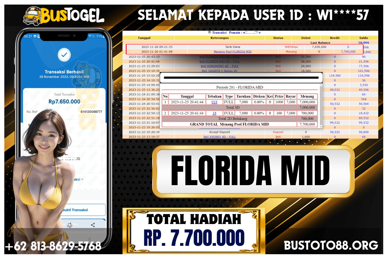 BUSTOGEL– JP FLORIDA MID RP 7.700.000